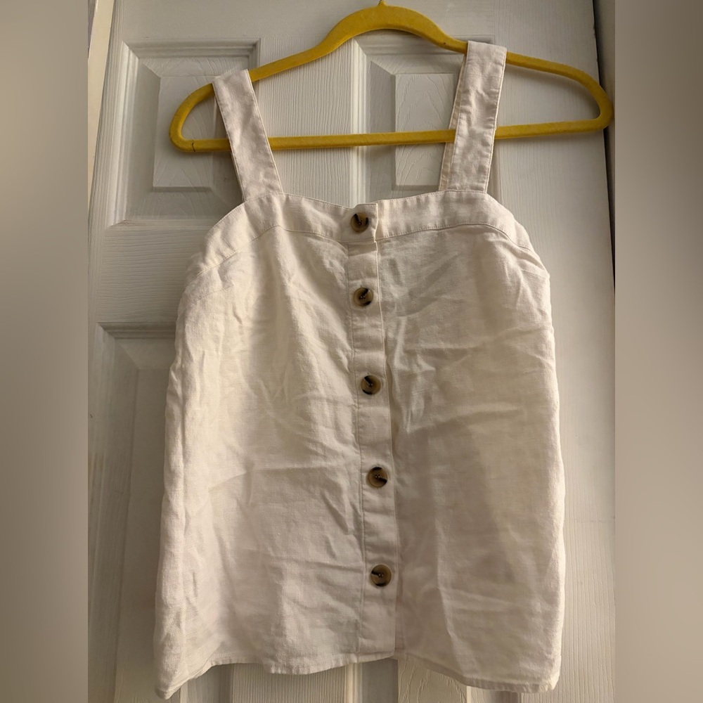 White Button-Up J-Crew Tank Top